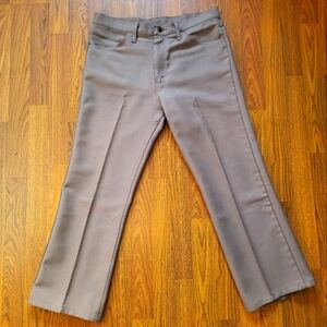 Mens Chino Wrangler Pants Size 34x30 Grey Relaxed Comfort